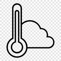 forecast, temperatures, precipitation, thunderstorms icon svg