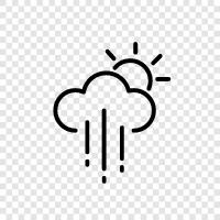 forecast, rain, thunder, lightning icon svg