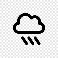 forecast, thunder, raincoat, umbrella icon svg