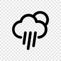 forecast, temperature, precipitation, thunderstorm icon svg