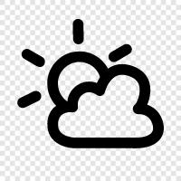 Prognosen, Temperatur, Niederschlag, Gewitter symbol