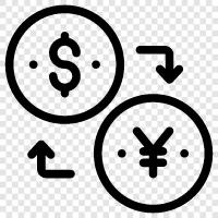 Fremdwährung, USD, Euro, Britisches Pfund symbol