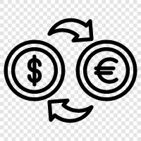 foreign exchange, currency exchange, forex, rates icon svg