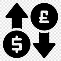 foreign exchange, currency trading, forex, currency rates icon svg