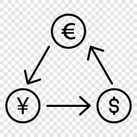 döviz, forex, yabancı para birimi, döviz kurları ikon svg