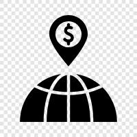 foreign investment, crossborder investment, overseas investment, global investment icon svg