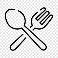 fork and spoon cross, fork and knife cross, fork and fork cross, fork spoon cross icon svg