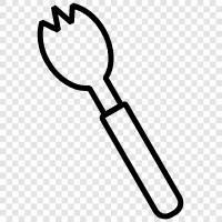 fork, knife, utensil, Spork icon svg