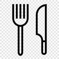 fork, knives, utensils, meal icon svg