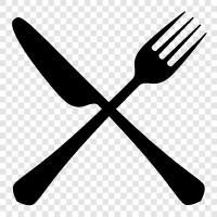 fork, knife, kitchen utensils, cooking utensils icon svg