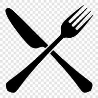 fork, knife, eating, cooking icon svg