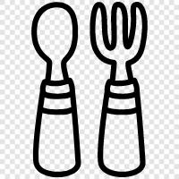 Fork Spoon, Utensils, Kitchen, Dining icon svg