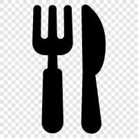 forking, knife, cutlery, kitchen icon svg