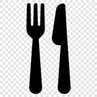 Gabeln, Messer, Küche, Kochen symbol
