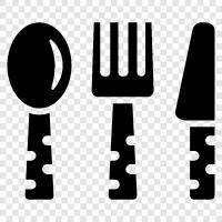 çatal, spoons, bıçak, pişirme ikon svg