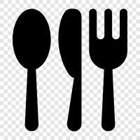 forks, knives, spoons, dinnerware icon svg