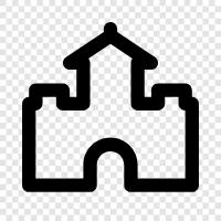 fort, keep, stronghold, prison icon svg