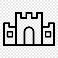 fortress, keep, defense, stronghold icon svg