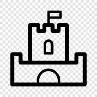 fortress, keep, stronghold, prison icon svg