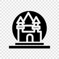 fortress, keep, stronghold, medieval icon svg