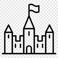 fortress, keep, tower, Castle icon svg