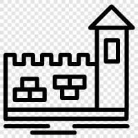 fortress, keep, stronghold, Castle icon svg