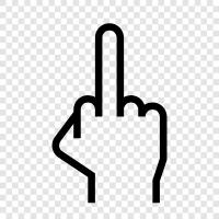 Foul Mouth, Insult, Disrespect, Middle Finger icon svg