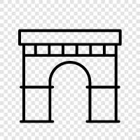 France, Paris, monument, history icon svg