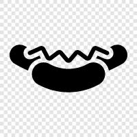 frankfurter, wurst, wiener, brötchen symbol