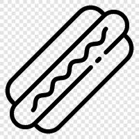 frankfurter, wiener, sausage, buns icon svg