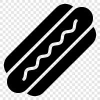 frankfurter, sausage, wiener, chili icon svg