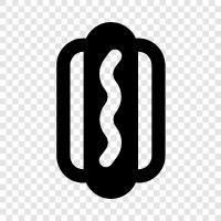 frankfurter, sausage, wiener, hamburger icon svg