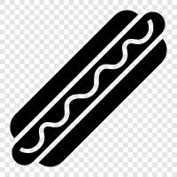 frankfurter, wiener, sausage, hamburger icon svg