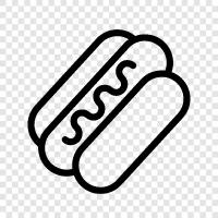 frankfurter, wiener, sausage, buns icon svg