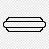 frankfurter, wiener, sausage, hamburger icon svg