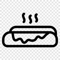 frankfurter, wiener, sausage, hamburger icon svg