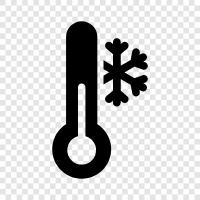 freezing temperatures, subzero temperatures, refrigerant, freezing point icon svg