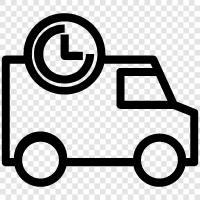 грузовые перевозки, материальнотехническое обеспечение Значок svg