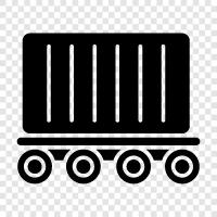 Грузовые поезда, железные дороги, железнодорожные дороги, грузовые автомобили Значок svg