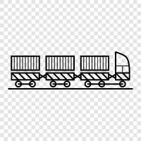 грузовой, железнодорожный, транспортный, грузовой поезд Значок svg