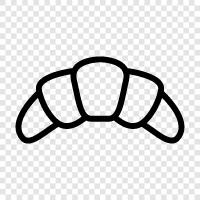 French, dough, pastry, breakfast icon svg