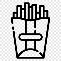 French fries, French fry icon svg