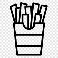 Pommes frites, Bratkartoffeln, Fries symbol