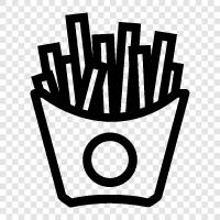 French fries, fries, french, crispy icon svg