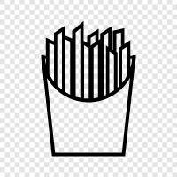 French fries, fries, french fry, french fries recipe icon svg