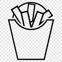 French fries, French fry, french fries recipe, French fries ideas icon svg