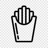 French fries, fries, French fries recipe, French fries recipe video icon svg