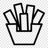 French Fries Recipe, French Fries Recipe VIDEO, French Fries icon svg
