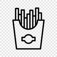 French fries, French fry, French fry recipe, french fry recipe video icon svg