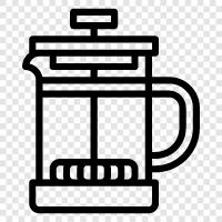 French Press Coffee, French Press Coffee Maker, French Press icon svg